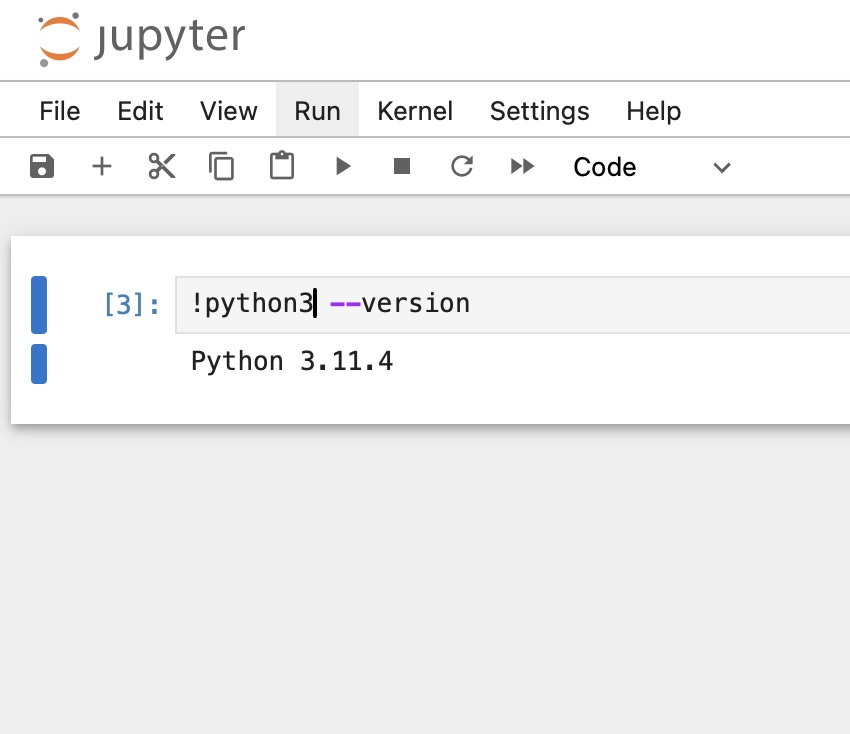 Python3 version in Jupyter Notebook